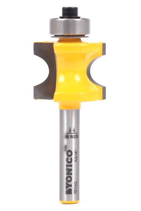 YONICO 13114q 3/8-Inch Bead Bullnose Router Bit 1/4-Inch Shank