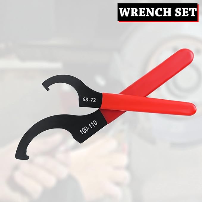 Adjustable Shock Coilover Wrench Set Universal Spanner Wrench for Coil Overs Adjustments/Suspension Systemand Weight Balance, Spanners Hook Wrenches Tools 9 PCS
