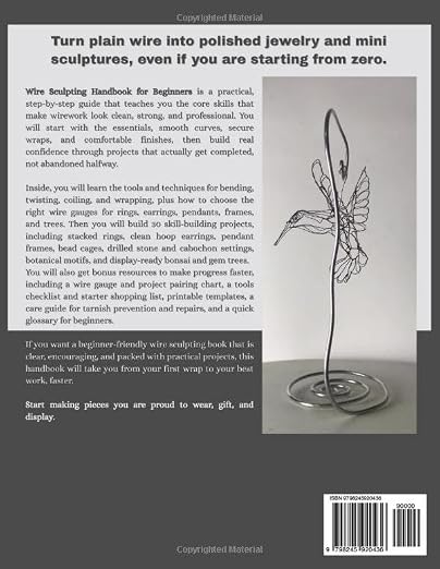 WIRE SCULPTING HANDBOOK FOR BEGINNERS: 30 Step-by-Step Wire Jewelry Projects: - Image 2