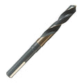 COMOWARE 9/16" Reduced Shank Drill Bit, HSS M2, Black & Gold Drill Bit with 3-Flat 1/2" Shank, 135° Split Point, Metal Drills Bits for Steel/Aluminum/Iron/Plastic/Wood, for Electricians & DIY