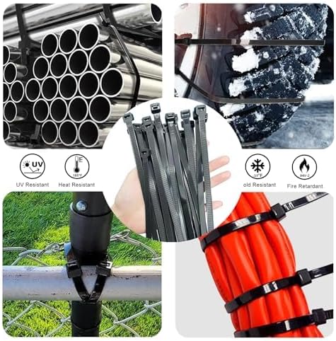 120lb Zip Ties Heavy Duty 15 Inch 100pcs, Large Black Cable Tie Actual 15.7 In - Image 3