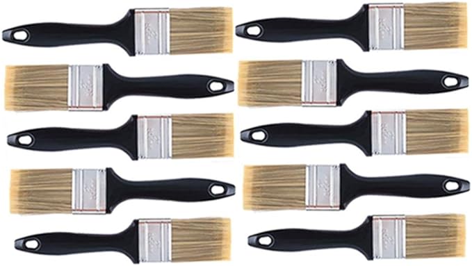 10 Pieces 2 Inch Paint Brush, Flat Paint Brushes Professional Paint Tools by LAPXSNZD