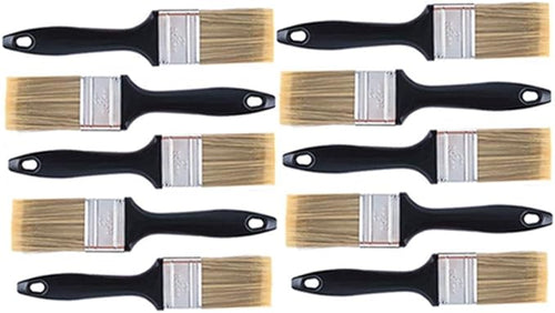 10 Pieces 2 Inch Paint Brush, Flat Paint Brushes Professional Paint Tools by LAPXSNZD