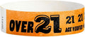 200 WristCo Over 21 Neon Orange Tyvek Wristbands for Events - ¾” x 10” - Waterproof Recyclable Comfortable Tear Resistant Paper Bracelets Wrist Bands for Concerts Festivals Admission Party