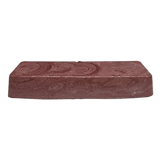 Benchmark Abrasives Red Buffing Compound for Polishing Removing Scratches from Soft Precious Metals, Jewelry, Aluminum, Gold, Silver, Copper, 1 Pound Bar (Jewelers Rouge)