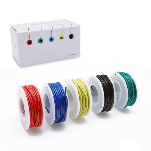 Treedix 23ft 22awg Solid Wire Jumper Wires Hookup Stranded Wires Kit Tinned by Treedix