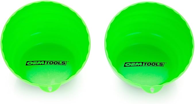 OEMTOOLS 25115 Green Magnetic Nut Cups, 2 Pack, Each Curved Magnetic Parts Tray Holds Up to 5 Pounds, Attaches To Metal Surfaces, Multi-Use Nuts And Bolts Organizer Set Made From Durable ABS Plastic