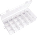 IOOLEEM 18 Grids Adjustable Dividers Plastic Bead Organizer Box, Organizer by IOOLEEM