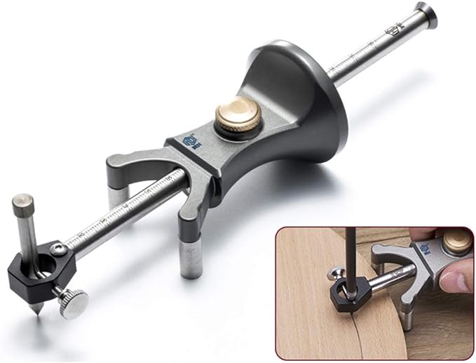 Wood Scribe Tool Wheel Marking Gauge woodworking tool set 180 MM Sliding Mark Scraper Adjustable Precision Linear Arc Dual-purpose Scriber Parallel Line Drawing Tool