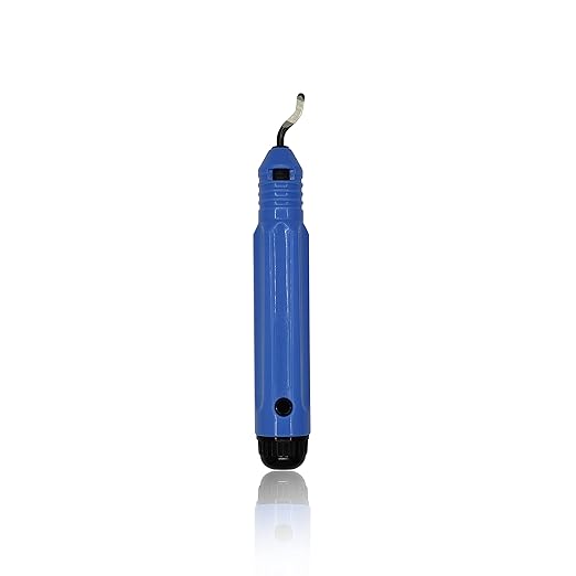 Deburring Tool Kit, a Anti-Slip Handle and Pack of 10 BS1010 Deburring Blades, for Wood, Metal, Plastic, Aluminum, Copper and Steel