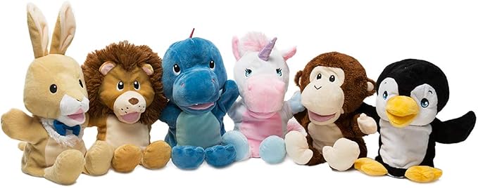 HollyHOME Hand Puppets Monkey Animal Puppets Zoo Plush Animal Toys 13 Inches - Image 7