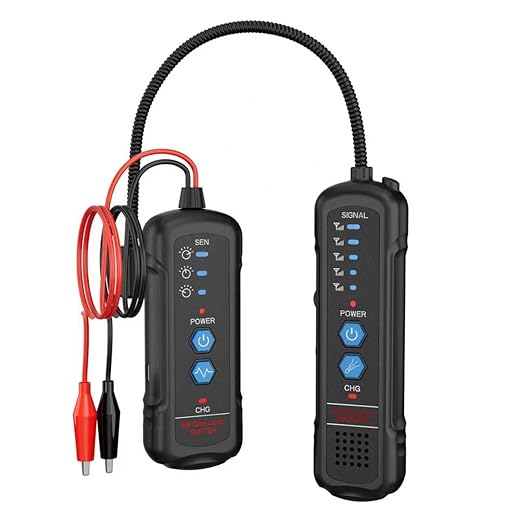 Underground Wire Locator and Cable Tracker Kit, Professional Wire Finder with Signal Detector, Carrying Case and Accessories