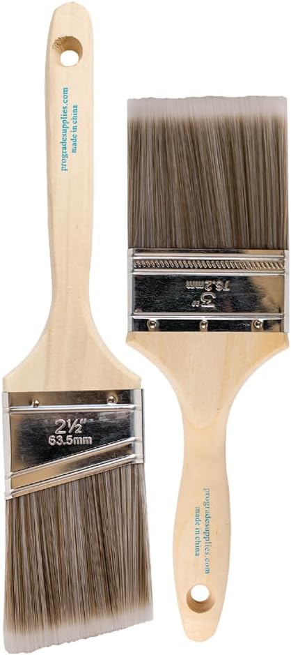 Pro Grade Paint Brushes, Flat & Angled Paint Brush Set, Walls & Trim, decks | - Image 9