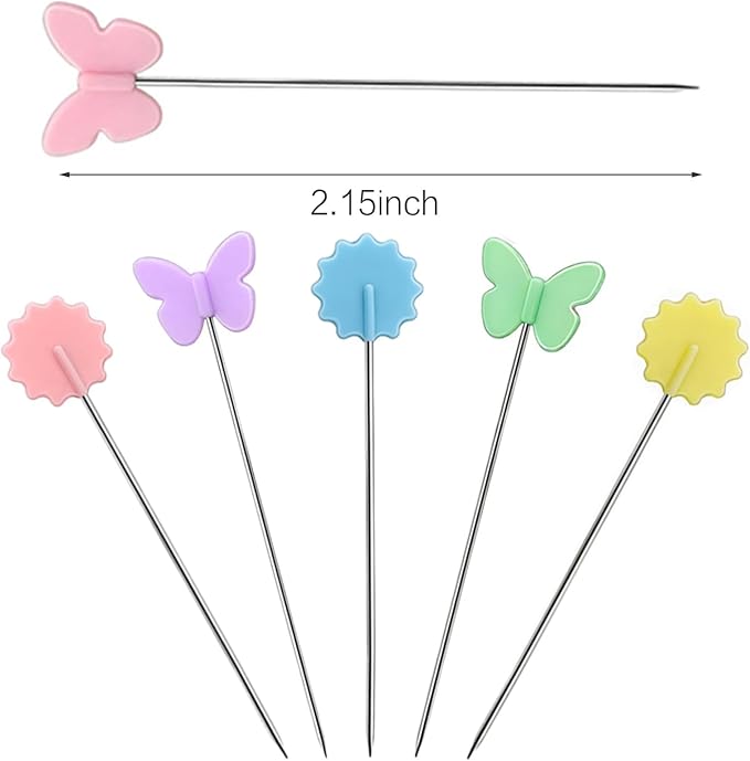 Elisel 200 pcs Multicolor Straight Pins Straight Quilting Pins Craft - Image 2