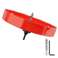 Hole Saw Heavy Duty bit Hex Shank,Hole Saw HSS with Arbor Bi-Metal & Heavy Duty Hole Saw Cutter for Wood Corn Hole Boards Plastic Drywall (φ200)
