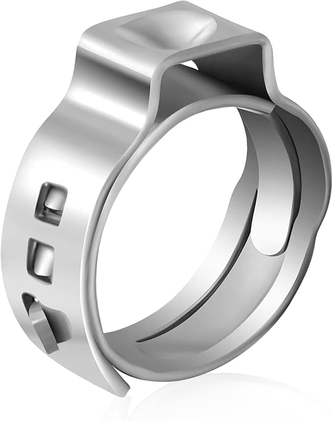 120-PCs HeSun 1/2 Inch PEX Crimp Ring, Premium 304 Stainless Steel Pex Cinch Clamp Ring(CLAMP016-120)