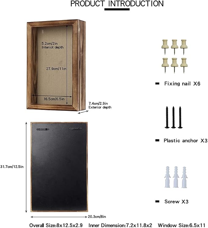 Freezing point Shadow Box Frame 8x12.5 Shadow Box Display Case - Image 6