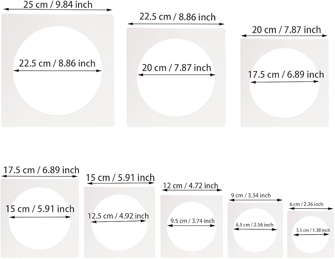 8 PCS Large Circle Stencil, Circle Stencils Different Sizes, Circle Template - Image 3