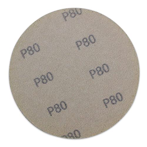 BHA 5" Inch No Hole Hook and Loop Sanding Discs for Orbital DA Sanders - 100 Pack (320 Grit)