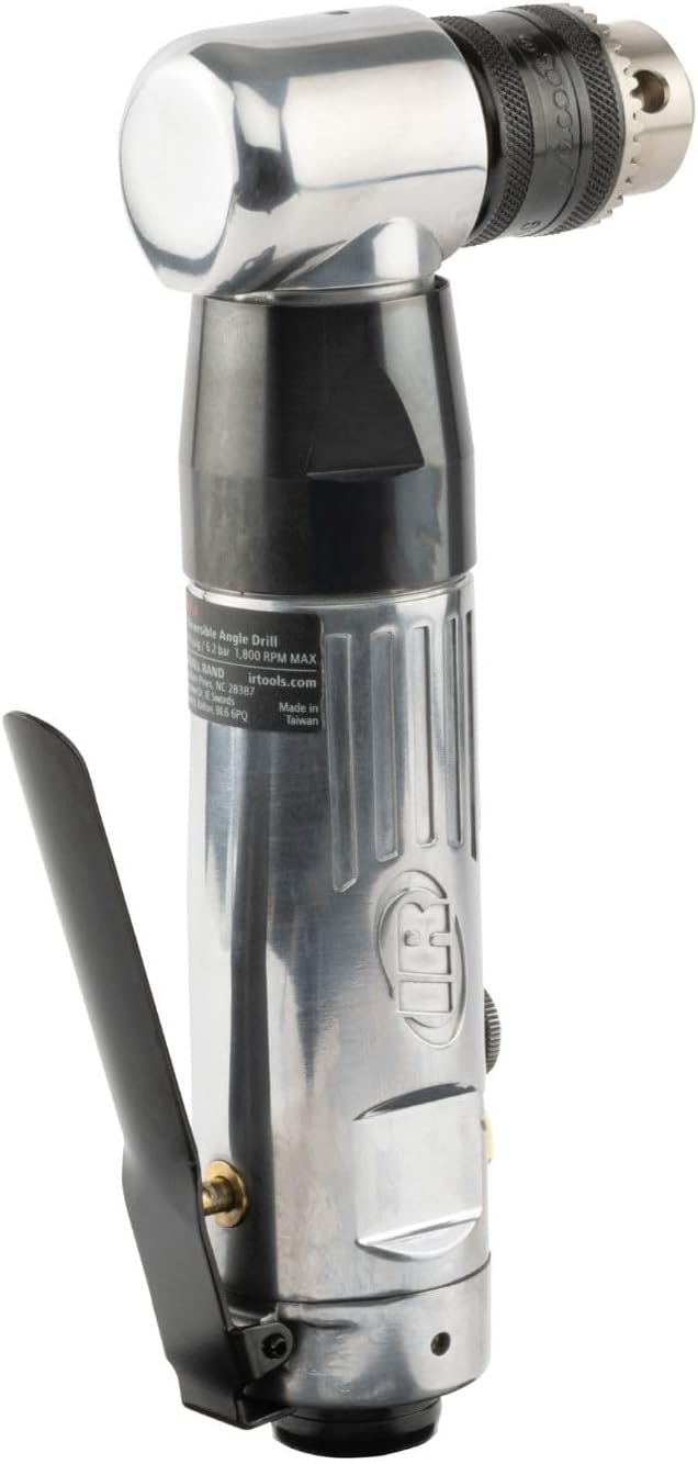 Ingersoll Rand 7807R-A - 3/8" Keyed Chuck, Right Angle Reversible Air Drill, 1800 RPM, 0.33 HP