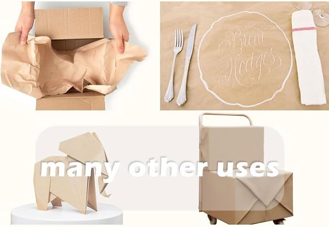 PerkHomy Light Pink Kraft Paper Roll 36" x 3 - Image 4