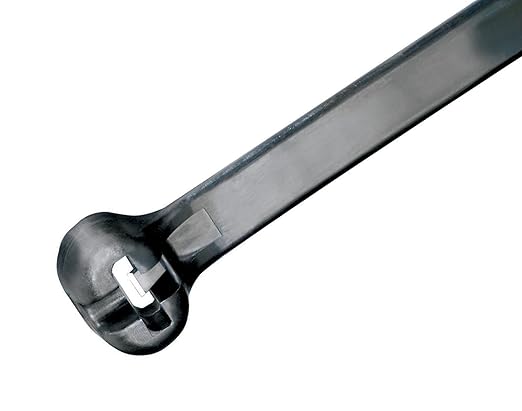 Panduit BT4M-M0 Cable Tie, Metal Barb, Miniature, Weather Resistant Nylon 6.6, 14.2-Inch Length, Black (1,000-Pack)