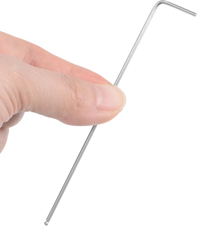 TOP-VIGOR 1Pc 1.5mm Ball End Hex Key Wrench, L Shaped Long Arm Allen Wrench for Household DIY, Professional Machine Repairing, CR-V