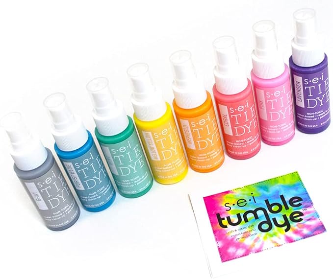 SEI 8 Pack Playful Pastel Tie Dye Spray Kit, Tye Dye Kits - Image 5