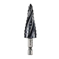 ZELCAN 9 Sizes M35 Cobalt Step Drill Bit, 1/4" to 3/4" Four Spiral Flute Step Drill Bit for Metal, Titanium-Coated HSS Step Bit with 1/4" Hex Shank for Stainless Steel Aluminum Copper Wood Plastic