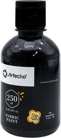 Artecho Black Fabric Paint, 250 ml / 8.45 oz Permanent Clothing Paint by Artecho