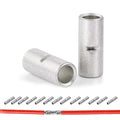 5 PCS Non-Insulated Butt Connectors Kit, AWG #1/0 Wire Ferrules, Electrical Wire Connectors Crimp Ferrule Terminals Kit-BN60