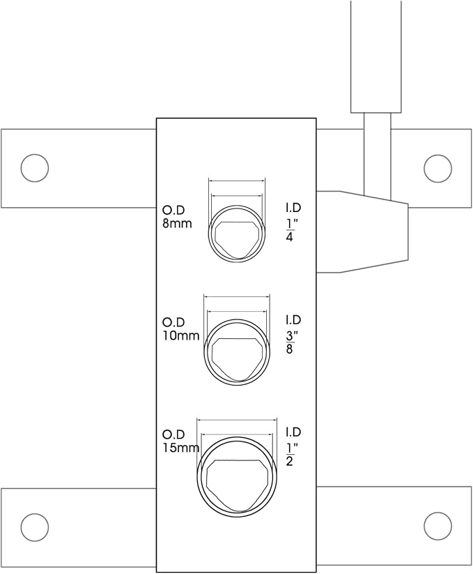 KAKA INDUSTRIAL Pipe and Tube Notcher Manual for 1/4 in, 3/8 in, 1/2 in Inside Diameter, 90 Degree High Precision Light Weight RA-1