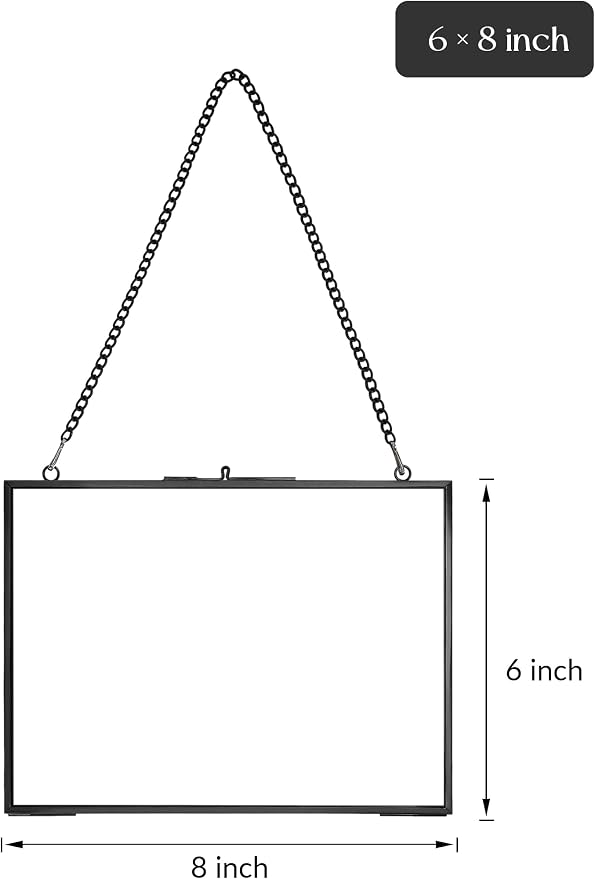 REDHUGO Hanging Pressed Flower Frame Handmade, Double Glass Picture Frame - Image 6