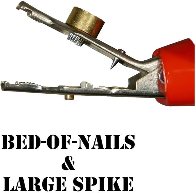 Test Leads SILICONE Alligator Clip Bed of Nails to Banana Plug Male Right Angle (36 inches)