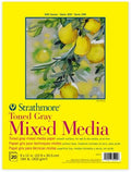 Strathmore 300 Series Mixed Media Pad, Toned Gray, Tape Binding, 20 Sheet by StrathmorePaper