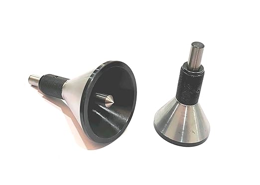 Buyohlic Engineer Machinist Bell Punch Hand DIY Tool for Center Finding on a Round Bar Machine Tools (Set of Both)