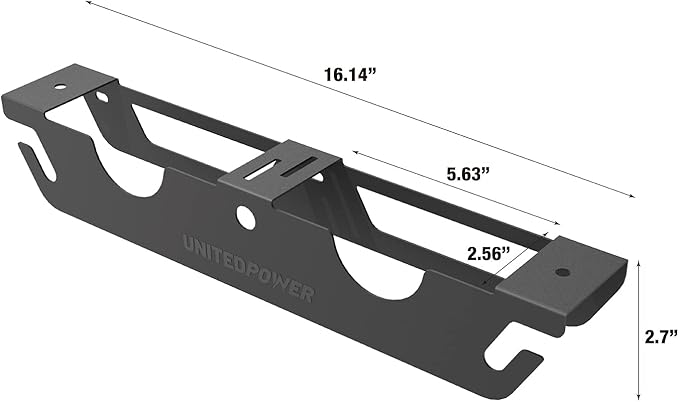UNITEDPOWER Angle Grinder Holder - 2 Bay Angle Grinder Rack/Stand Storage Rack with Cord Hanger, Wall mount Bracket for Cutters Polishers, Garage and Workspace.