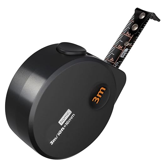 DELI Tape Measure 10ft/3m, Small Tape Measure Retractable Mini Measuring Tape Easy Read with Metric/Inch，Minimalist Design, Precise Measurement, Heavy Duty, Anti-Slip Back, Anti-Rust & Anti-Scratch
