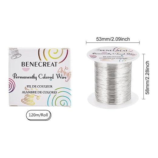 BENECREAT 26 Gauge 131 Yards Tarnish Resistant Silver Wire Jewelry Beading Wire - Image 2