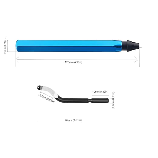 Deburring Tool with 10 High-Speed Steel Blades – Ideal for 3D Printing, Metal, Resin, Copper, Plastic, PVC Pipes, Aluminum, and Wood – Precision Burr Remover with Ergonomic Handle
