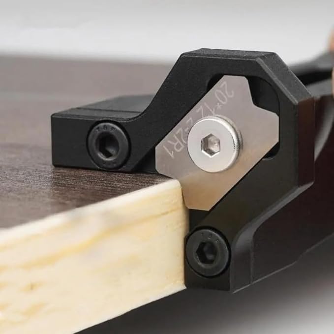 Chamfer Edge Plane, Manual Woodworking Veneer Edge Banding Trimmer with R1 Blades, Arc Wood Edge Corner Flattening Cutter Hand Planer Scraper Tool for Edge Trimming