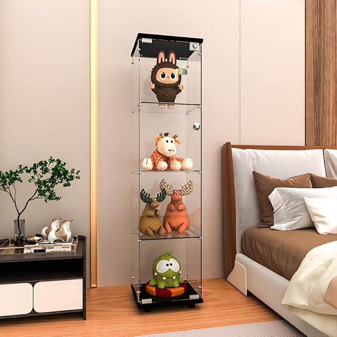 FLYMUHJIA Curio Cabinet Glass Display Case - Image 3