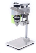 Mini Bench Drill Press Stand, Portable Bench Drilling Machine, 3.94x5.12x8.66 inch, 7 Speed Table Driller Chuck, Used for Drilling Iron, Wood and Plastic, Litht-Duty, for B12 Chuck