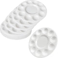 15 Pack Paint Tray Palettes for Kids, Plastic White Palettes for Students by LNAUJS