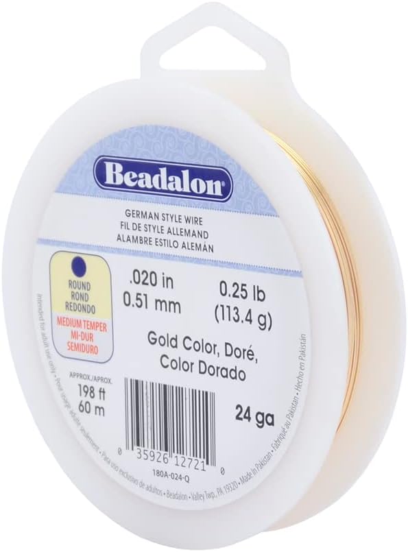 Beadalon German Style Wrapping Wire, 24 Gauge, 198 ft by Beadalon