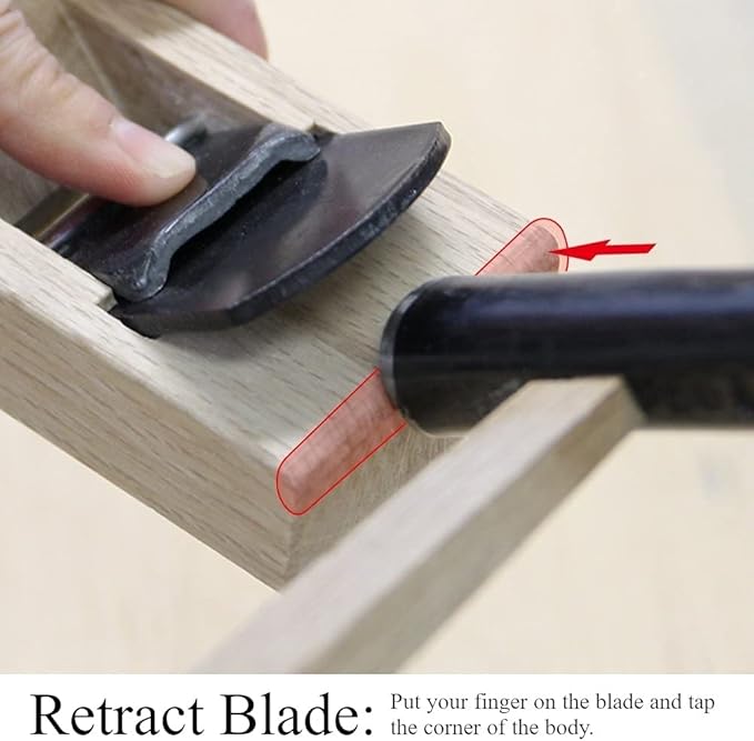 KAKURI Japanese Hand Plane 42mm for Woodworking, KANNA Block Plane Small Hand Planer Tool for Wood Chamfering and Smoothing, 5.9 x 2.1 x 1.6 inches, ECO Oak Body, Made in JAPAN