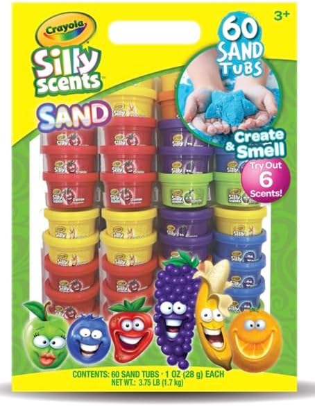 Crayola Silly Scents Play Sand – 60 Mini 1oz Tubs of Moldable Sensory Sand in 6 - Image 2