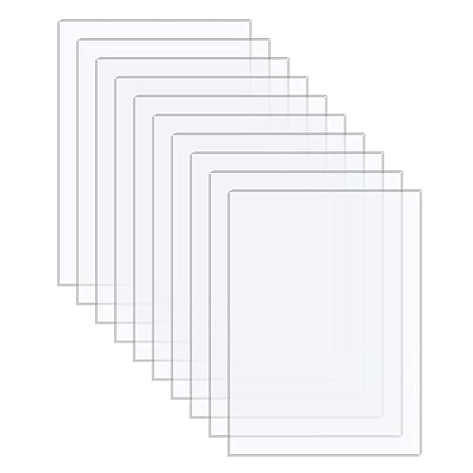 10 Pack of Acrylic Sheets 4x6-0.043" Thick Clear Extruded Plexiglass Sheets by Langaelex