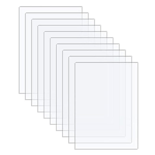 10 Pack of Acrylic Sheets 4x6-0.043" Thick Clear Extruded Plexiglass Sheets by Langaelex