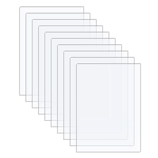 10 Pack of Acrylic Sheets 5x7-0.043" Thick Clear Extruded Plexiglass Sheets by Langaelex